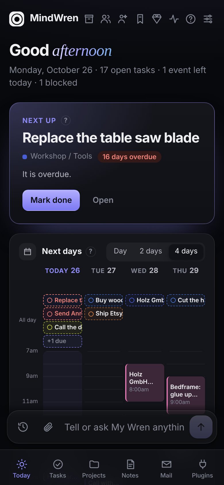 The same page on a phone